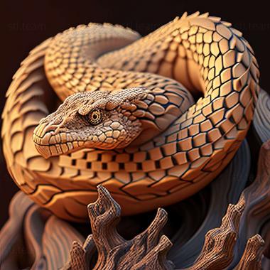 3D model Crotalus oreganus (STL)